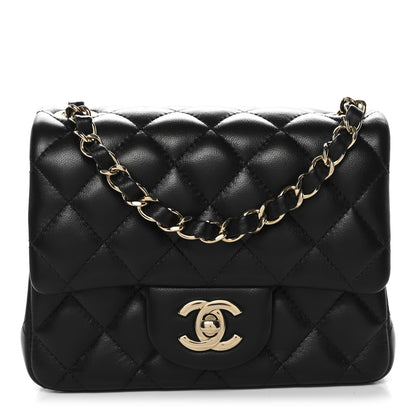 Chanel Lambskin Quilted Mini Square Flap Black 1 of 11