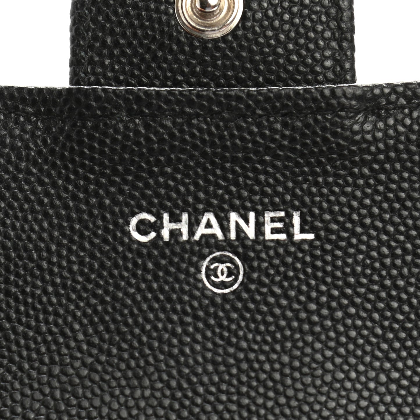 Caviar Quilted Medium Flap Wallet Black