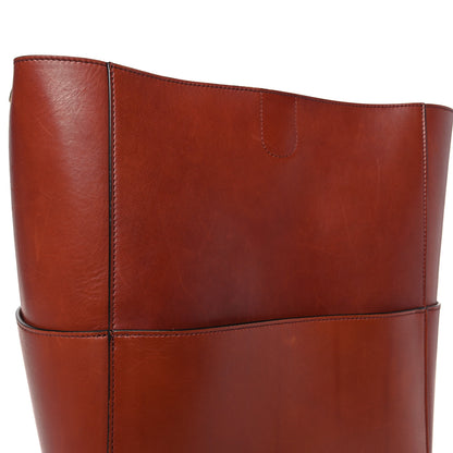 Celine Natural Calfskin Sangle Bucket Bag Red Wood 11 of 11