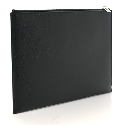 Saint Laurent Grain De Poudre Zipped Tablet Holder Black 3 of 9