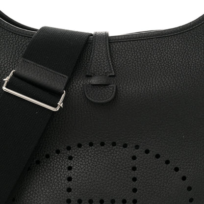 Hermes Taurillon Clemence Evelyne III PM Black 8 of 11