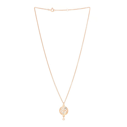 Hermes 18K Rose Gold Diamond Chaine D'Ancre Passerelle Pendant Necklace 3 of 6