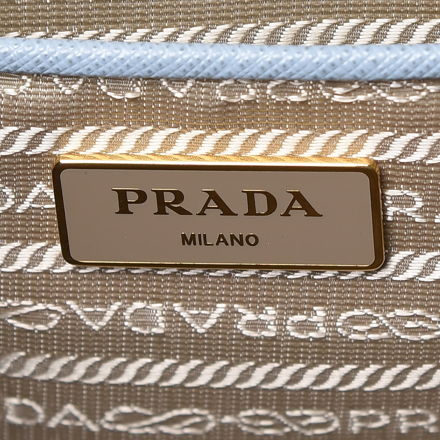 Prada Saffiano Lux Medium Bi-Color Tote Lago Talco 7 of 11