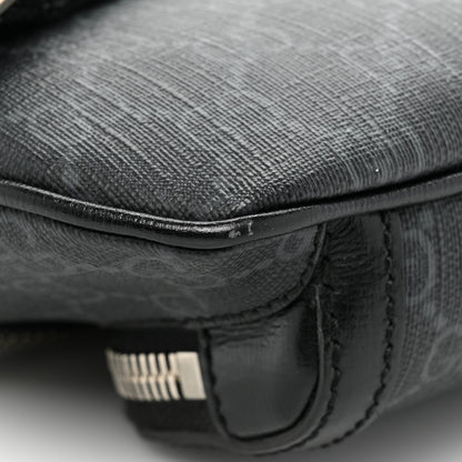 Gucci GG Supreme Monogram Textured Calfskin Retro Interlocking G Belt Bag Black 10 of 11