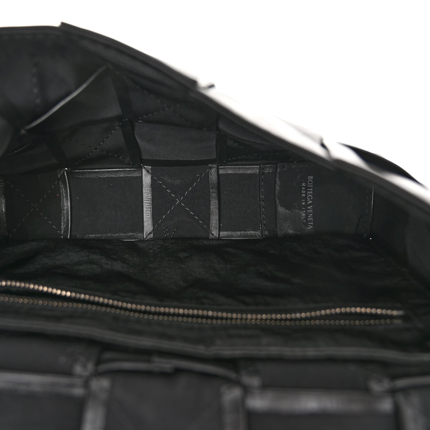 Bottega Veneta Paper Calfskin Maxi Intreccio Cassette Crossbody Bag Black 5 of 9