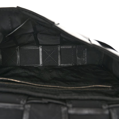 Bottega Veneta Paper Calfskin Maxi Intreccio Cassette Crossbody Bag Black 5 of 9