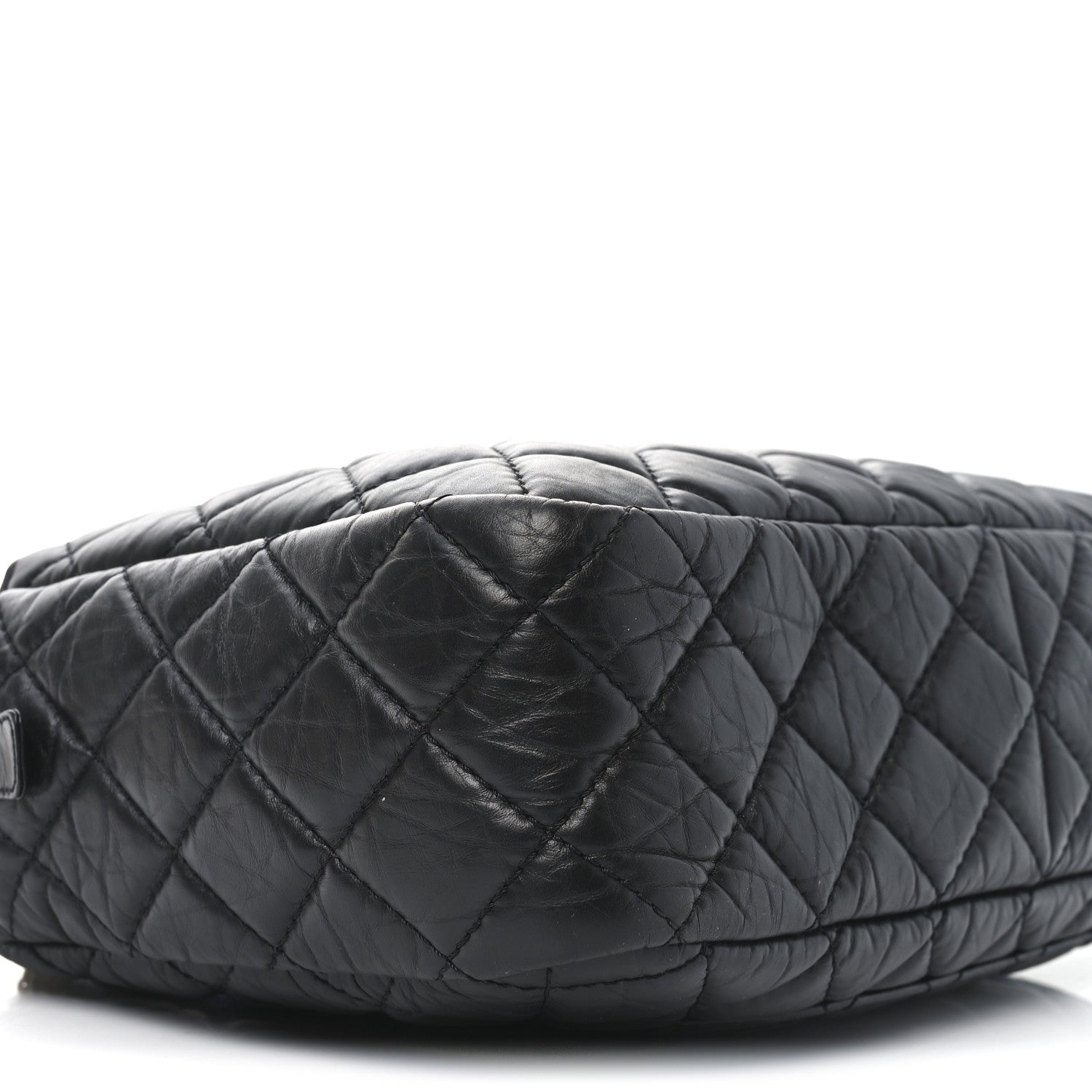 Chanel Aged Calfskin Quilted Large Reissue Camera Case Black 9 of 10