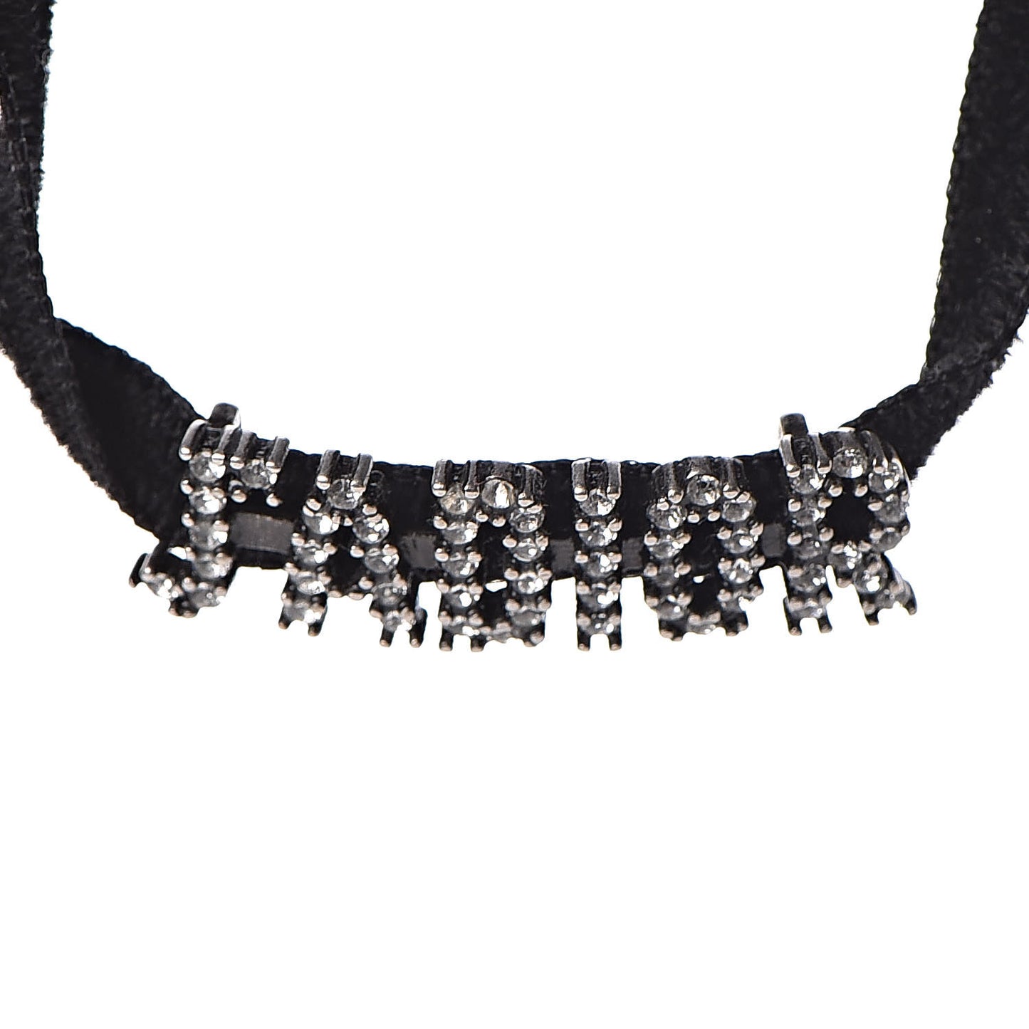 Velvet Crystal J’Adior Choker Necklace Black