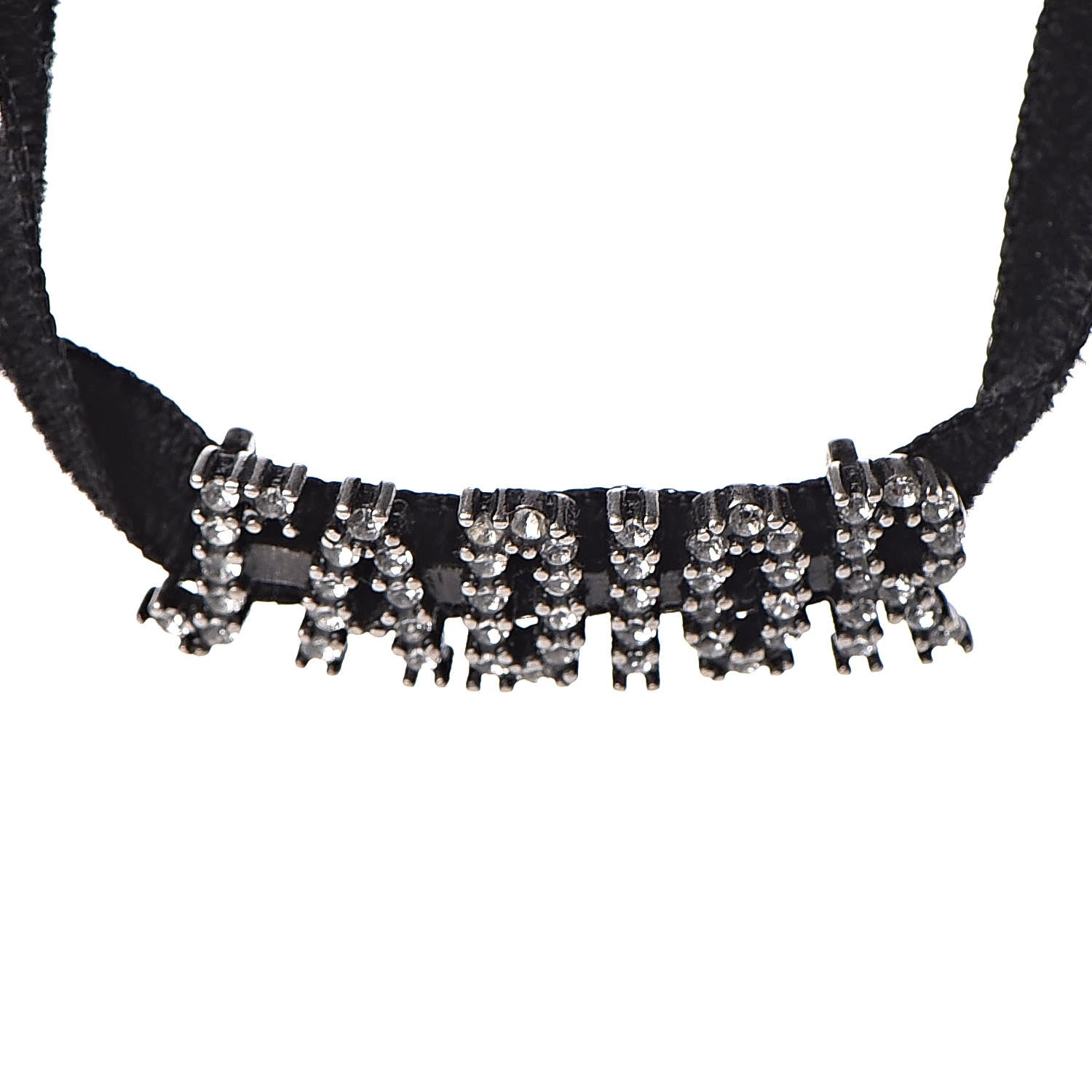 Christian Dior Velvet Crystal J’Adior Choker Necklace Black 4 of 5