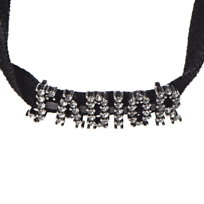 Christian Dior Velvet Crystal J’Adior Choker Necklace Black 4 of 5