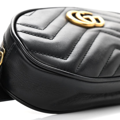 Gucci Calfskin Matelasse GG Marmont Belt Bag 95 38 Black 9 of 10