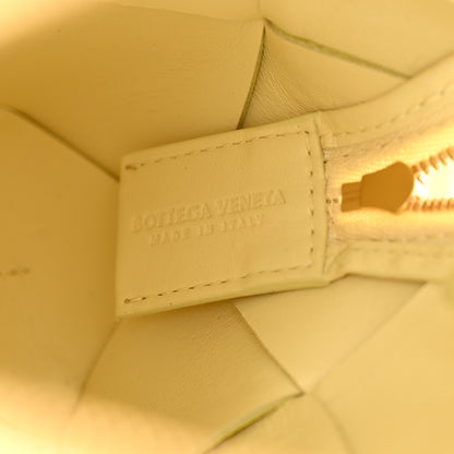 Bottega Veneta BOTTEGA VENETA Lambskin Maxi Intrecciato Mini Cassette Camera Bag Ice Cream 6 of 9