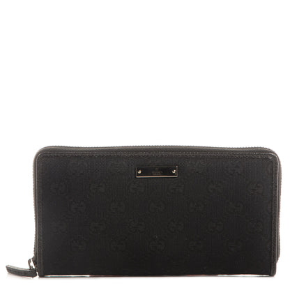 Gucci Monogram Zip Around Wallet Black 1 of 6