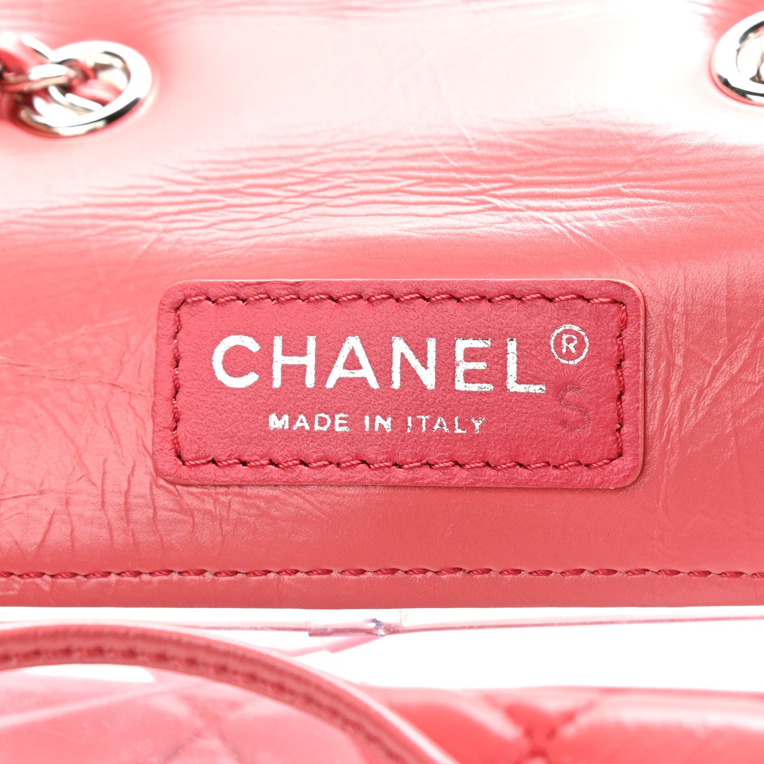 Chanel Crumpled Calfskin PVC Quilted Backpack Pink 6 of 9