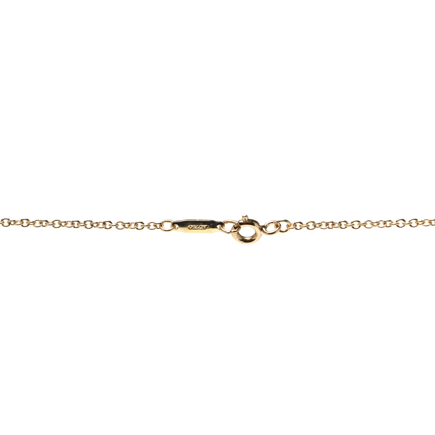 Tiffany 18K Yellow Gold Large Atlas Open Pendant Necklace 4 of 6