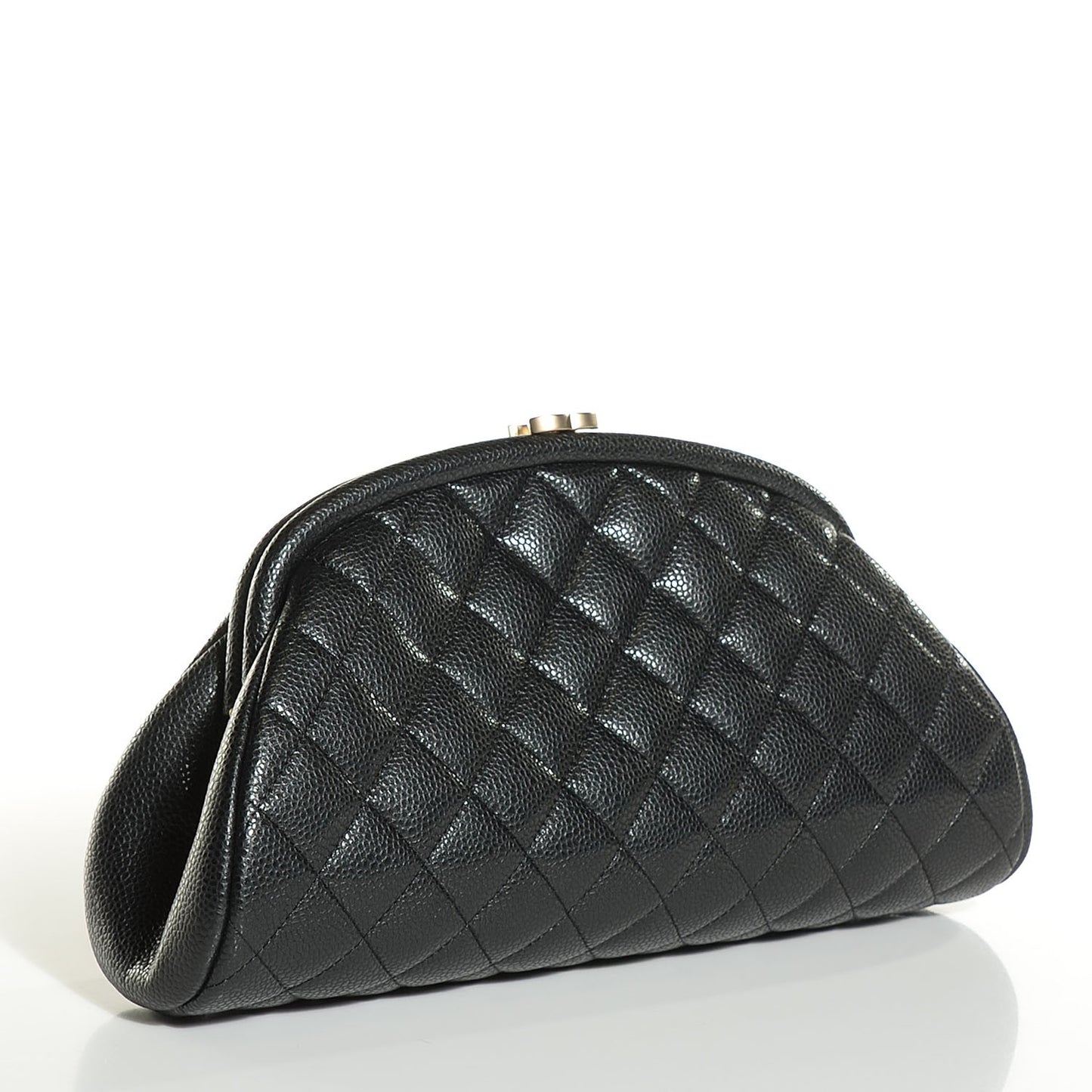 Caviar Quilted Timeless Clutch Black