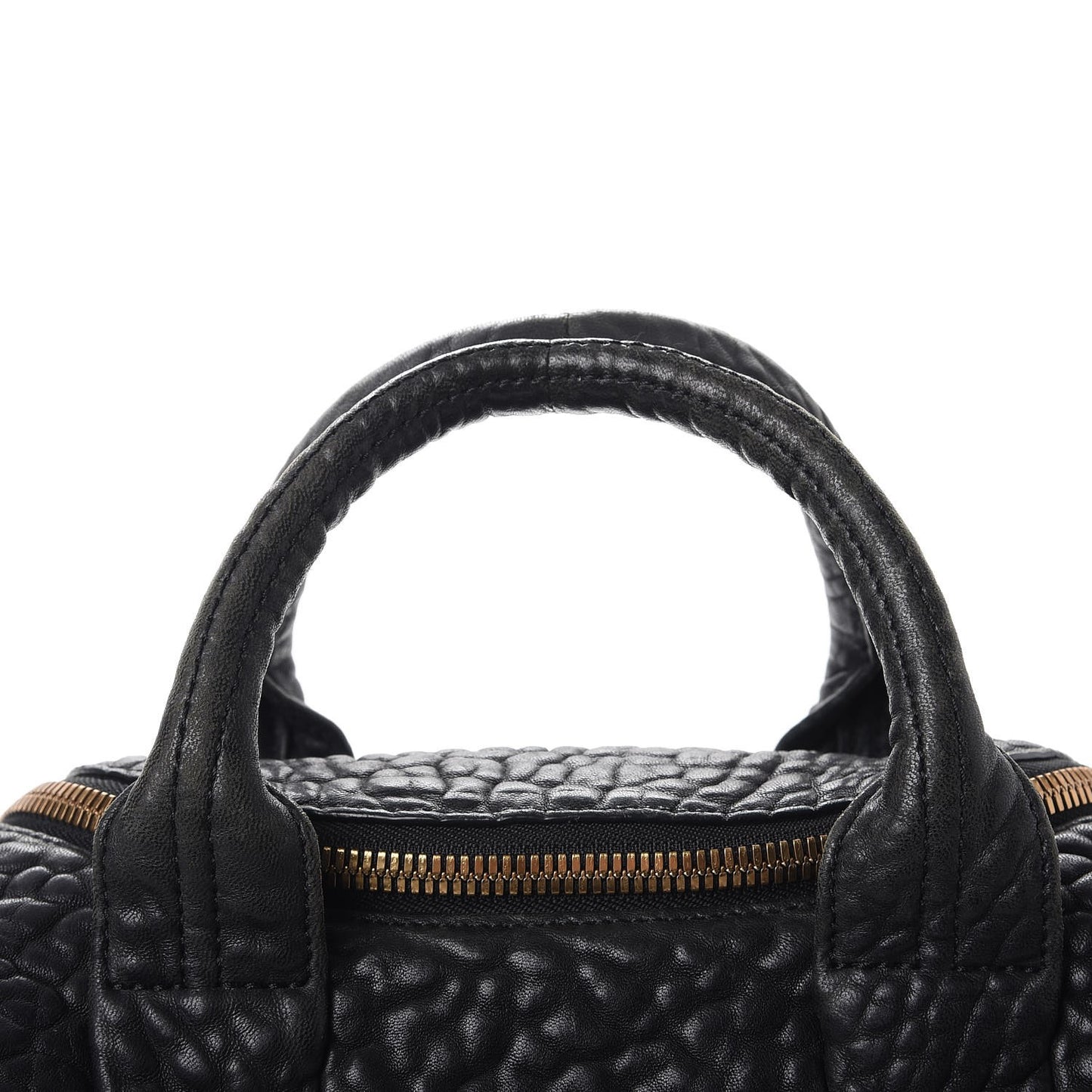 Pebbled Lambskin Rockie Black Gold Hardware