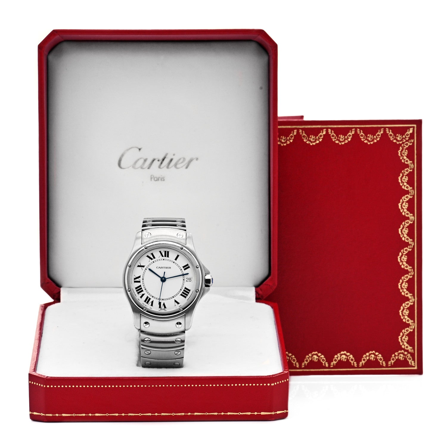 Cartier Stainless Steel 33mm Santos Ronde Automatic Watch 4 of 5