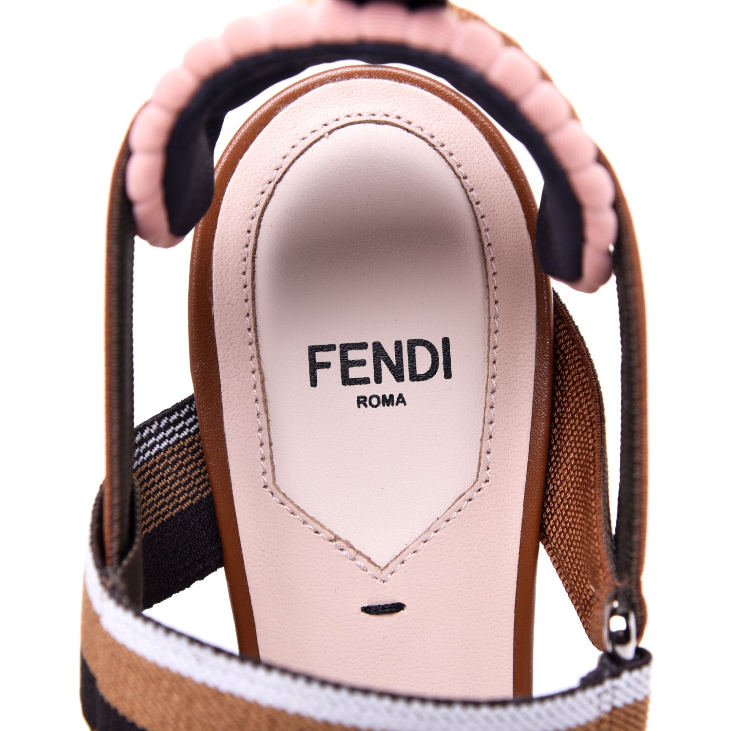 Fendi PVC Vitello FF Colibri 85mm Slingback Pumps 38 Transparent White Cuoio Avana 8 of 10