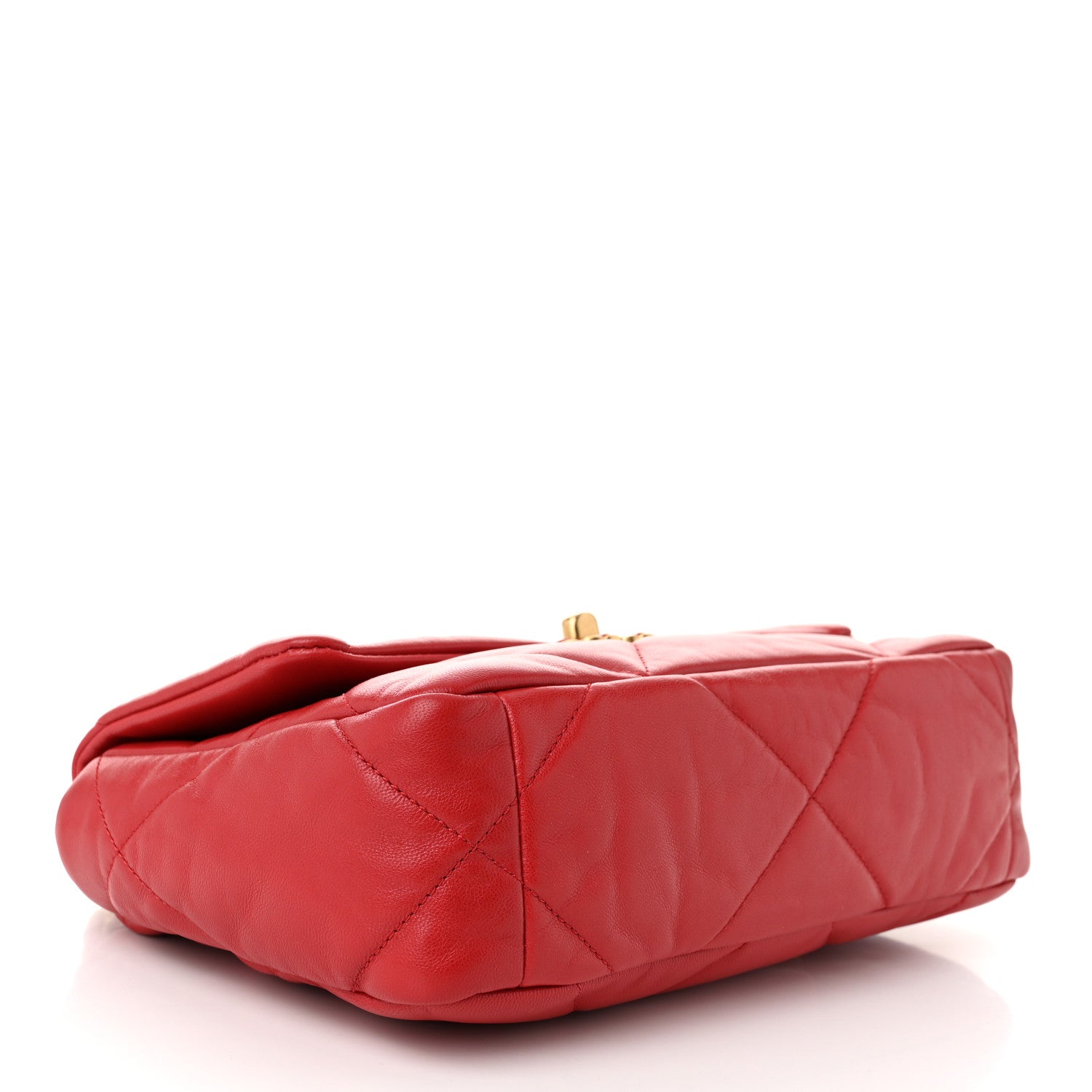 Chanel Goatskin Quilted Medium Chanel 19 Flap Red 4 of 11