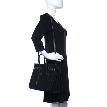 Saint Laurent Suede Calfskin Small Sac De Jour Black 2 of 11