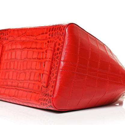 Givenchy Calfskin Crocodile Embossed Medium Antigona Red 10 of 14