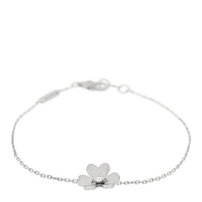 Van Cleef & Arpels 18K White Gold Diamond Mini Frivole Bracelet 1 of 3