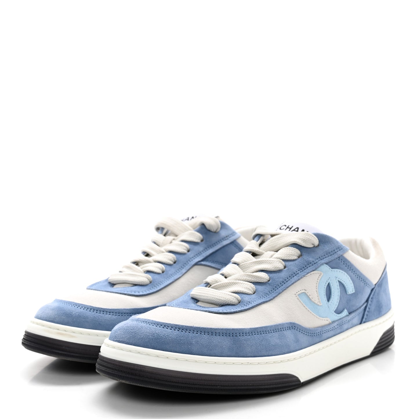 Suede Kidskin Womens CC Sneakers 40 White Blue