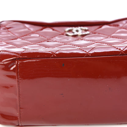 Chanel Patent Quilted Brilliant Cosmetic Case Red 10 of 11