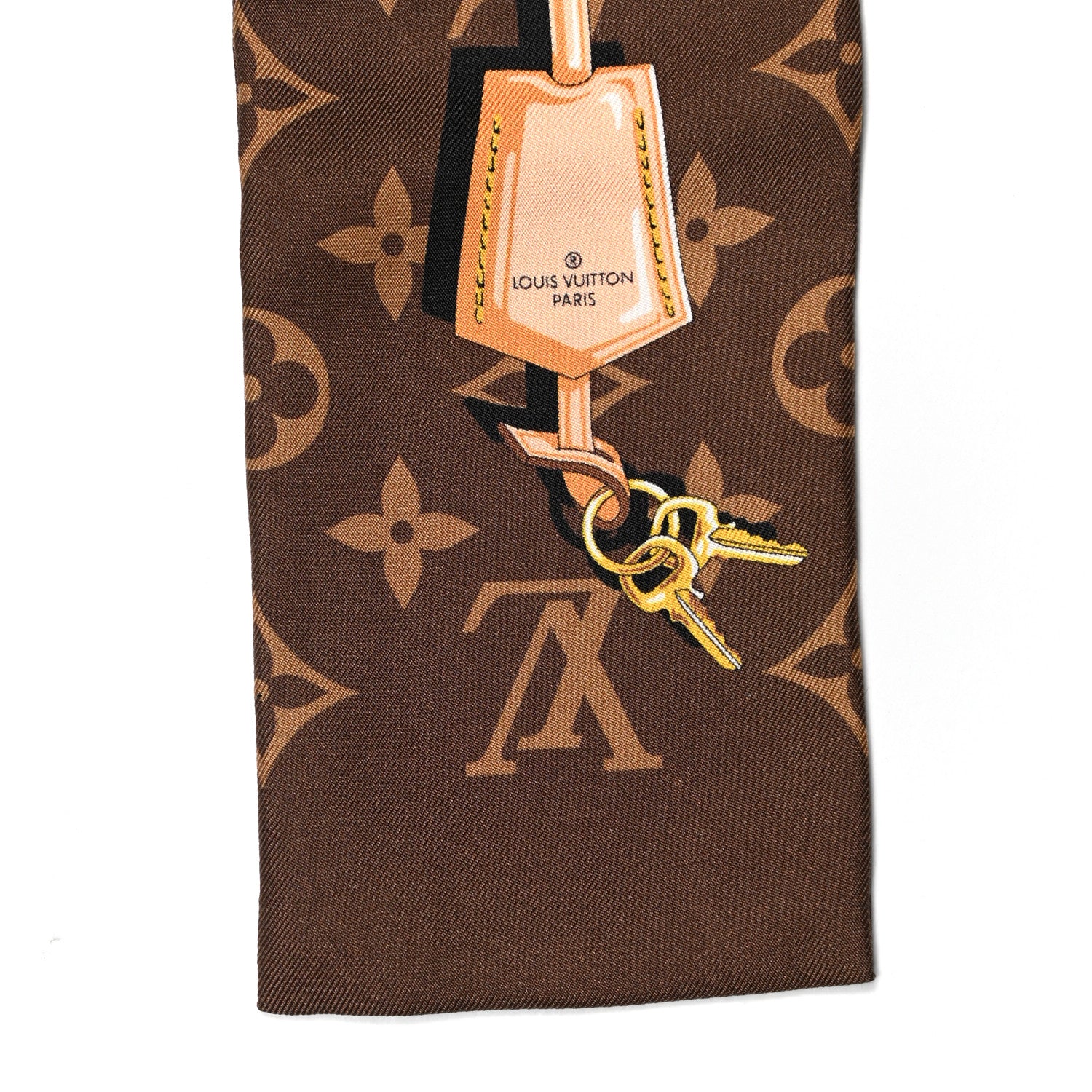 Louis Vuitton Silk Monogram Confidential Bandeau Brown 3 of 3