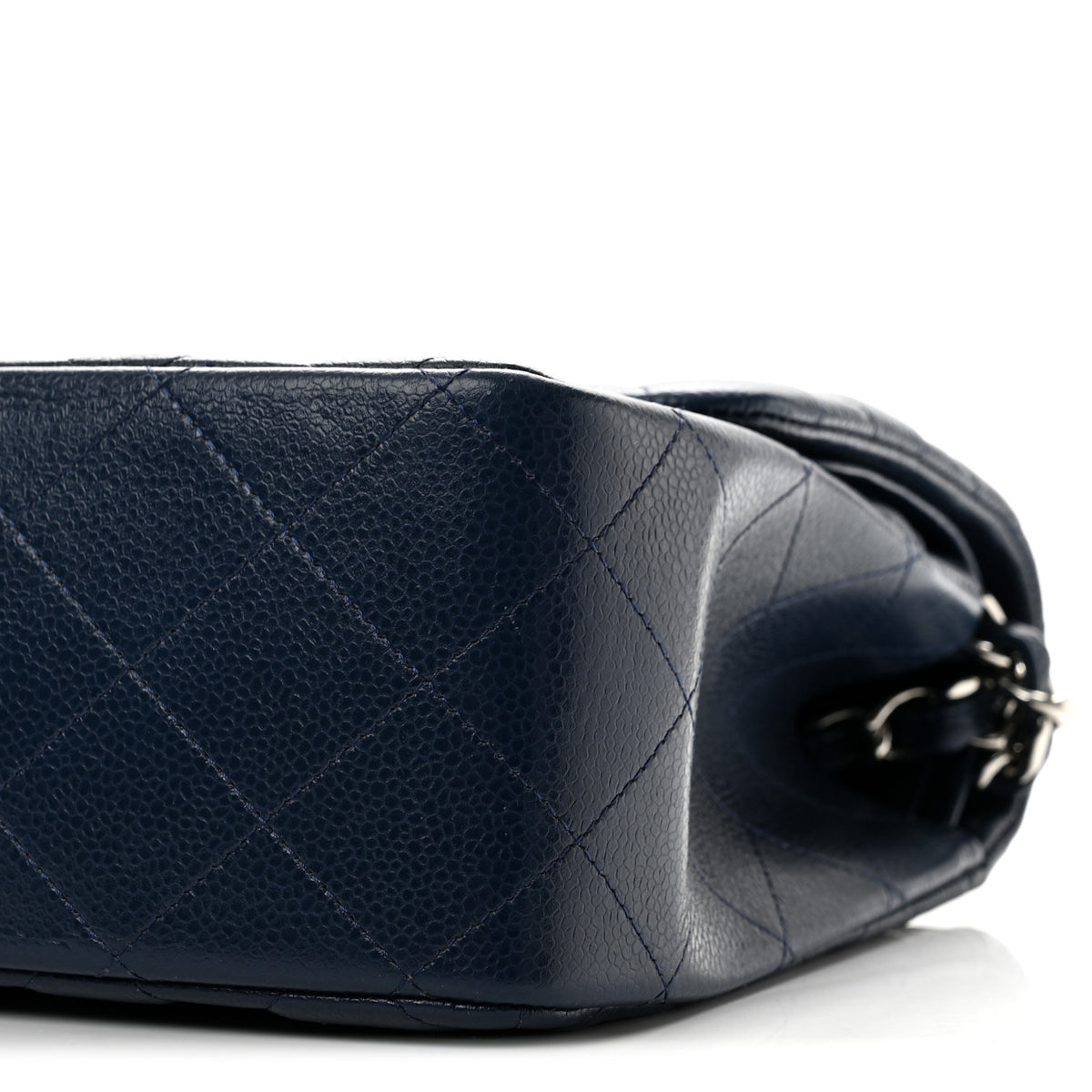 Chanel Caviar Quilted Jumbo Double Flap Navy Blue 10 of 11