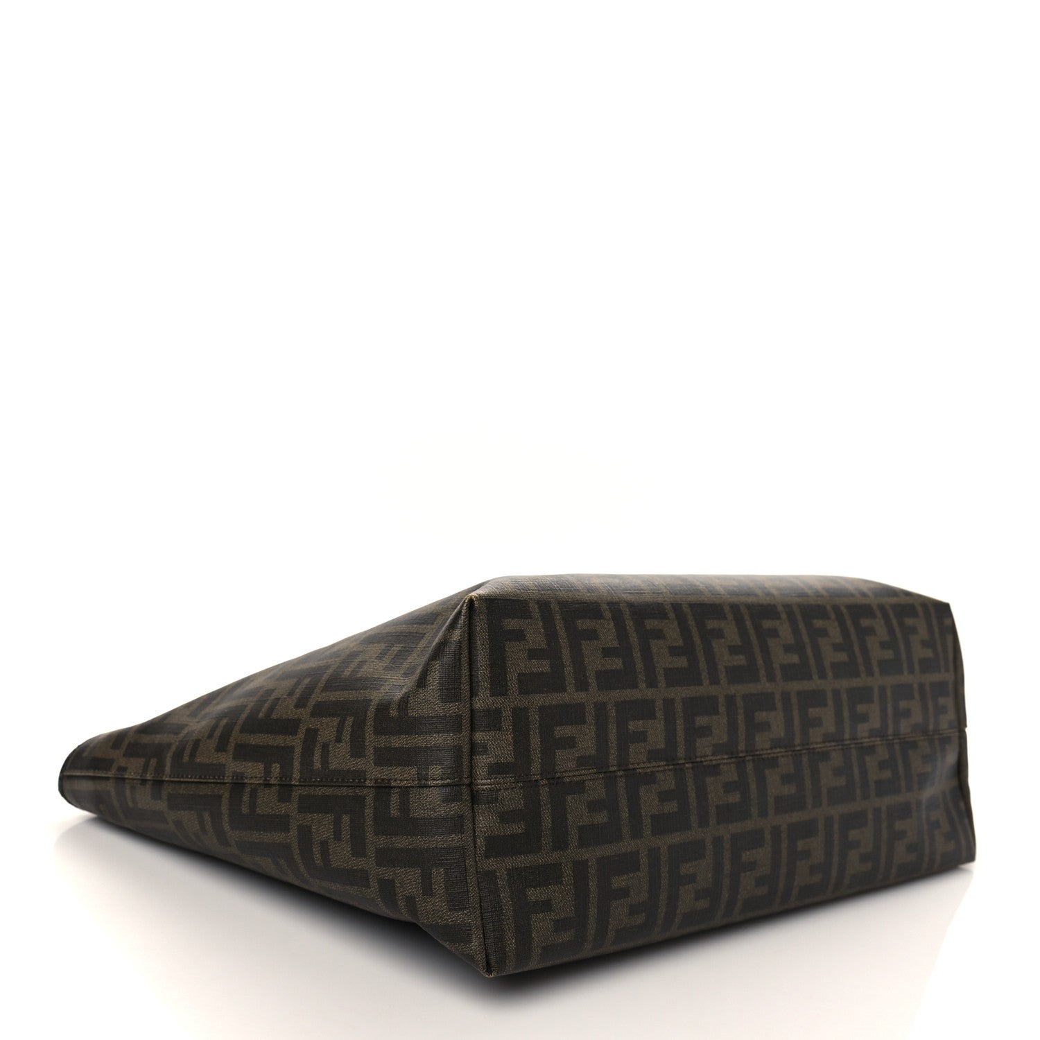 Fendi Zucca Spalmati Patent Baguette Print Medium Roll Tote Tobacco 4 of 6