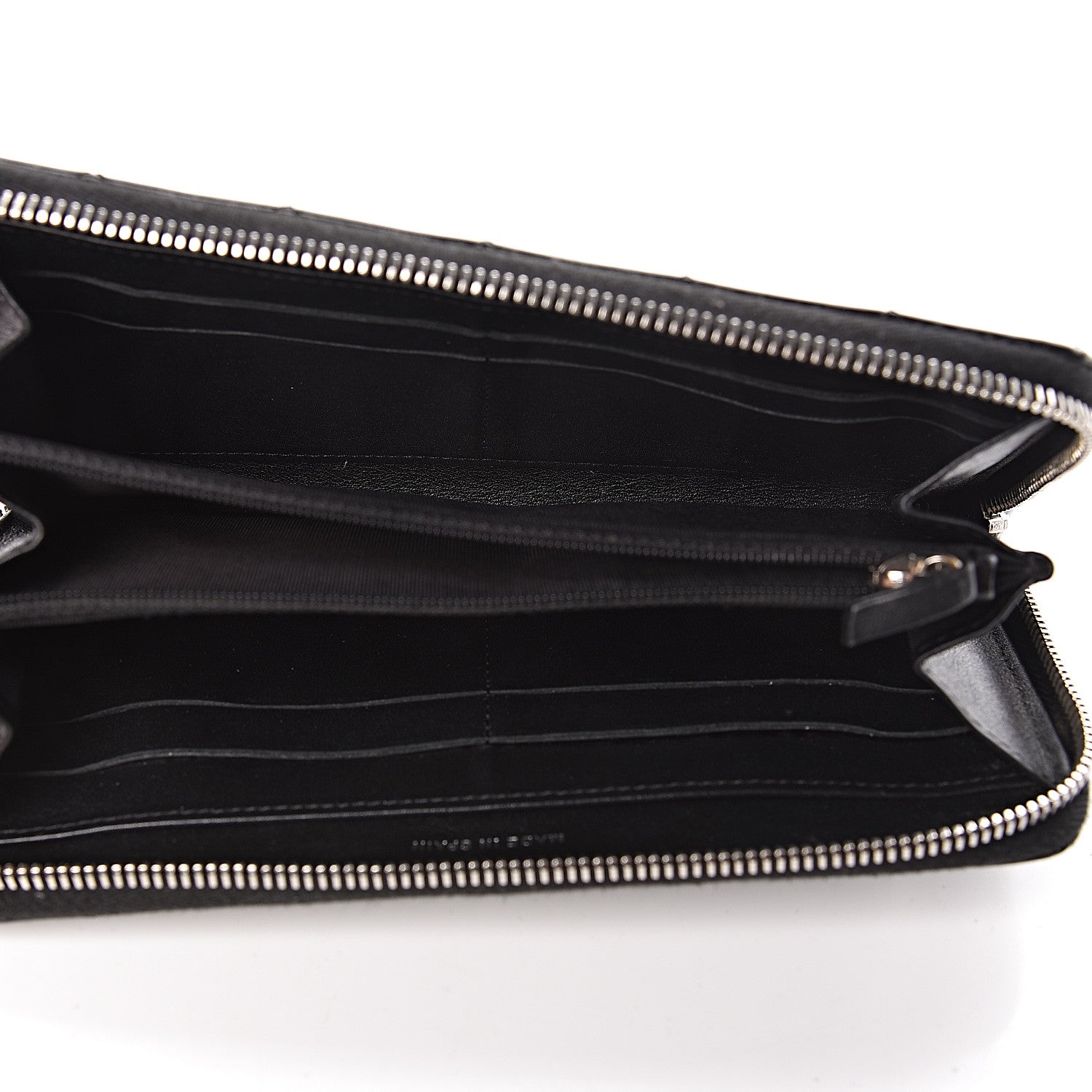 Chanel Patent Quilted Zip Around Wallet Black 5 of 8