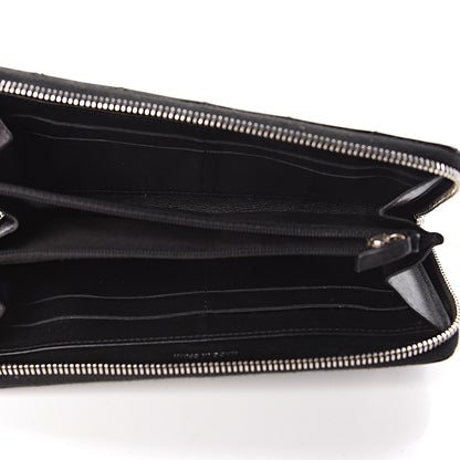 Chanel Patent Quilted Zip Around Wallet Black 5 of 8