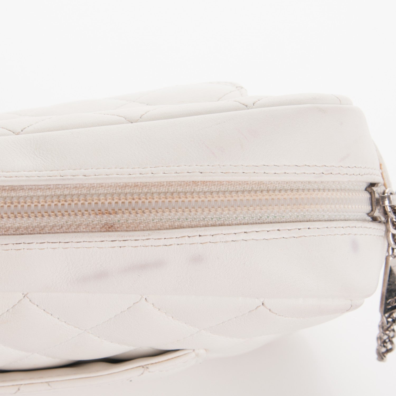 Chanel Calfskin Quilted Cambon Camera Case White 5 of 8