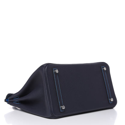 Hermes Togo Horseshoe Birkin 30 Bleu Nuit Bleu Hydra 5 of 30