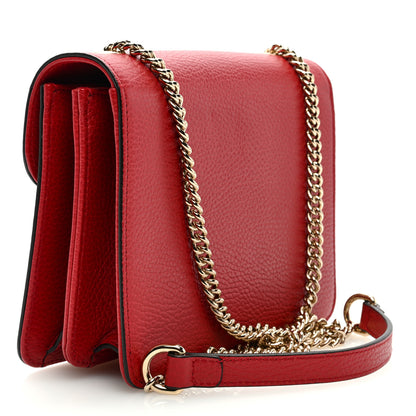 Gucci Dollar Calfskin Small Interlocking G Shoulder Bag Red 3 of 10