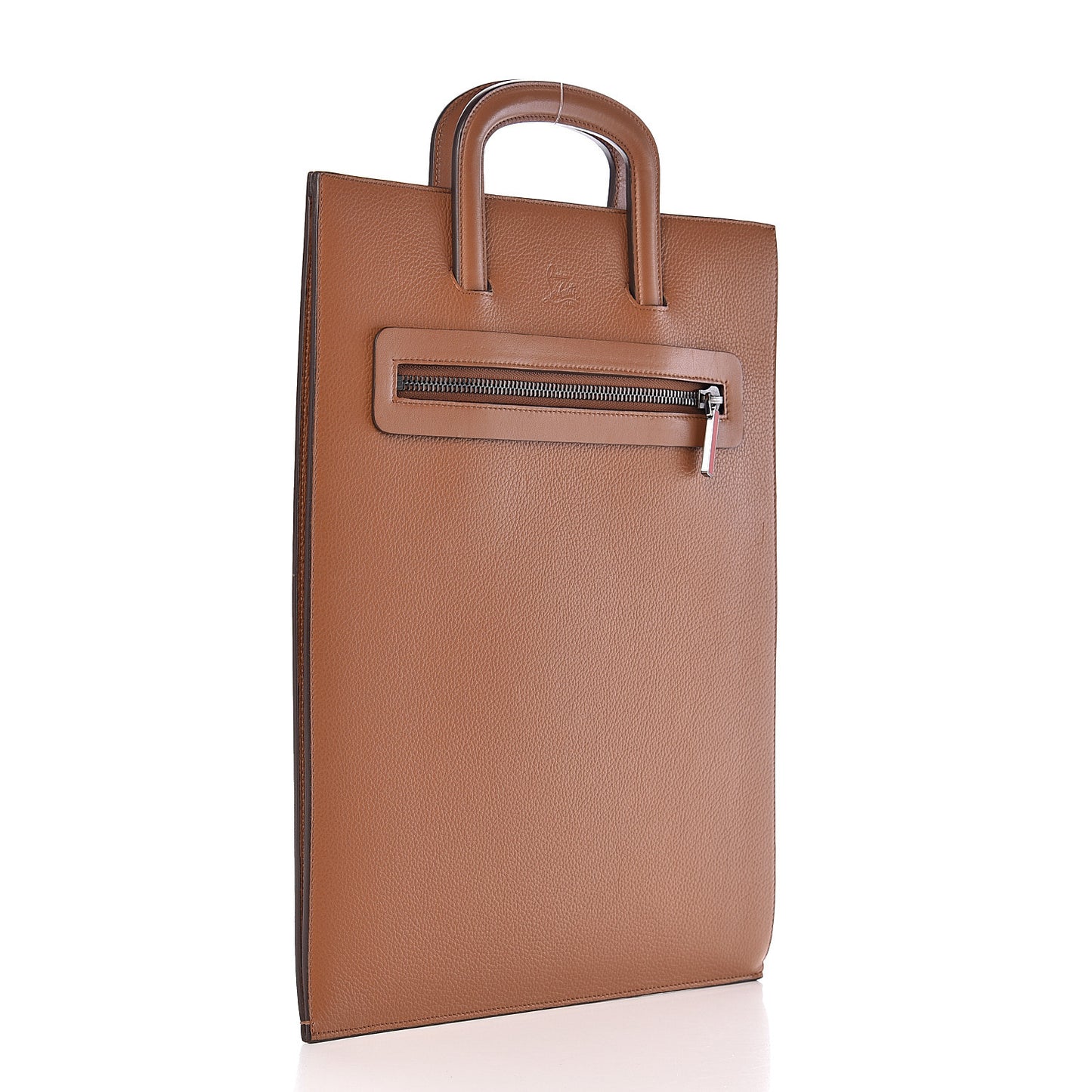Calfskin Spiked Large Trictrac Portfolio Bag Cannelle