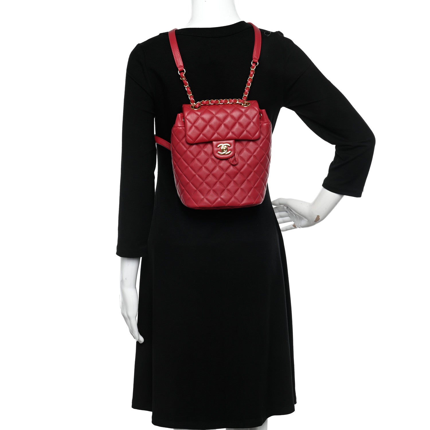 Chanel Calfskin Quilted Mini Urban Spirit Backpack Red 2 of 10