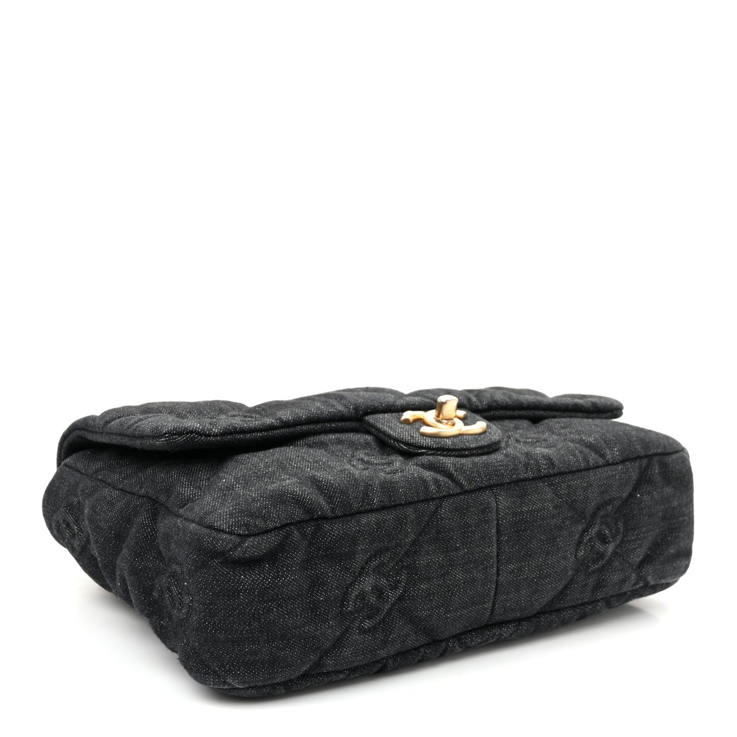 Denim Quilted Medium CC Funky Town Flap Dark Blue