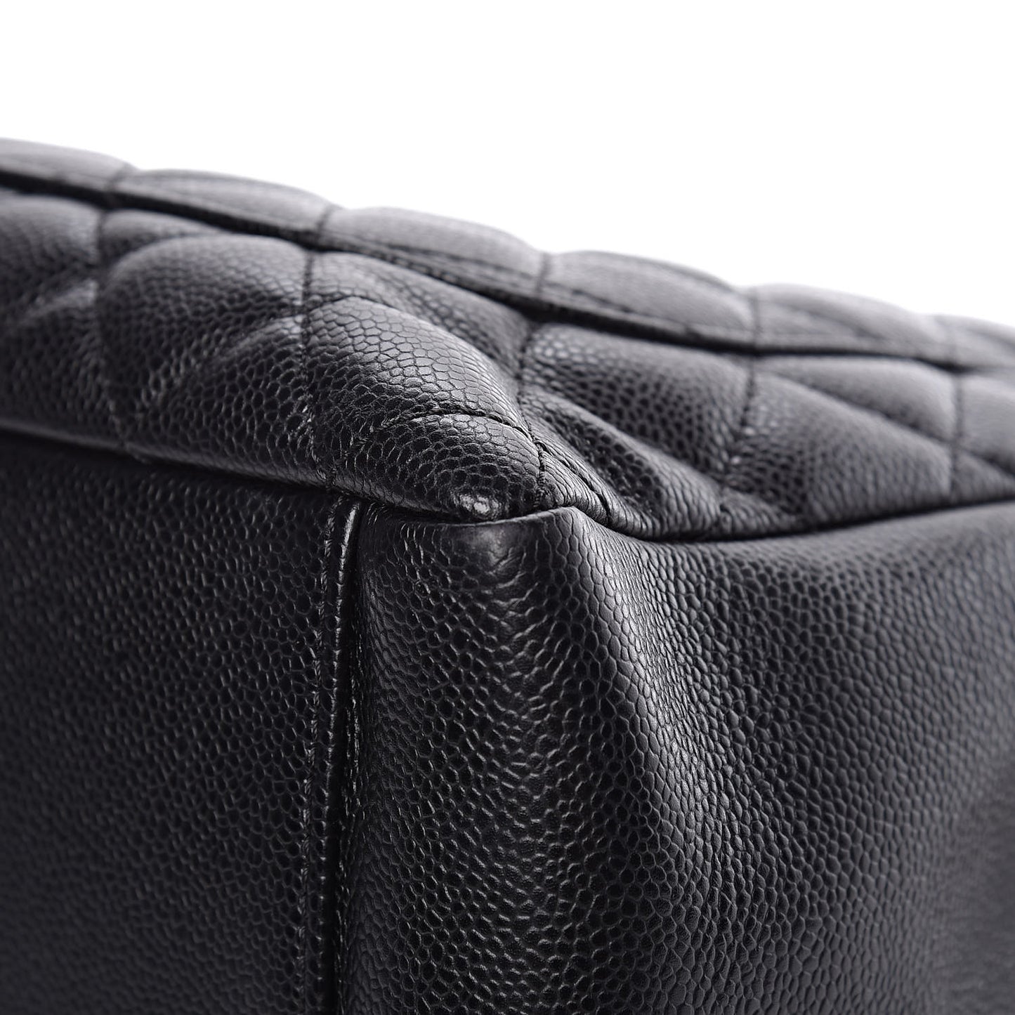 Caviar Quilted Grand Shopping Tote GST Black