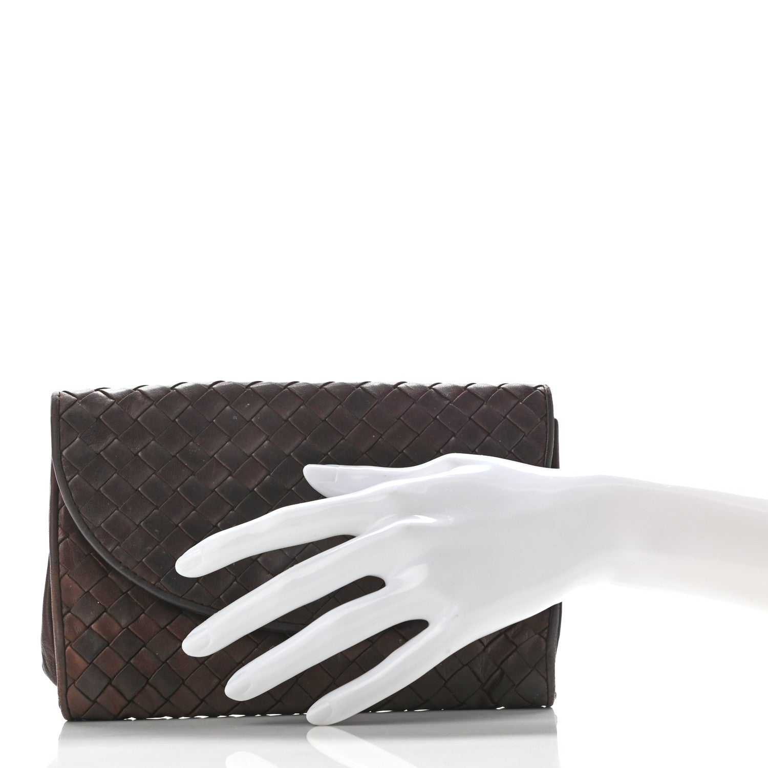 Bottega Veneta Nappa Intrecciato Flap Clutch 2 of 11