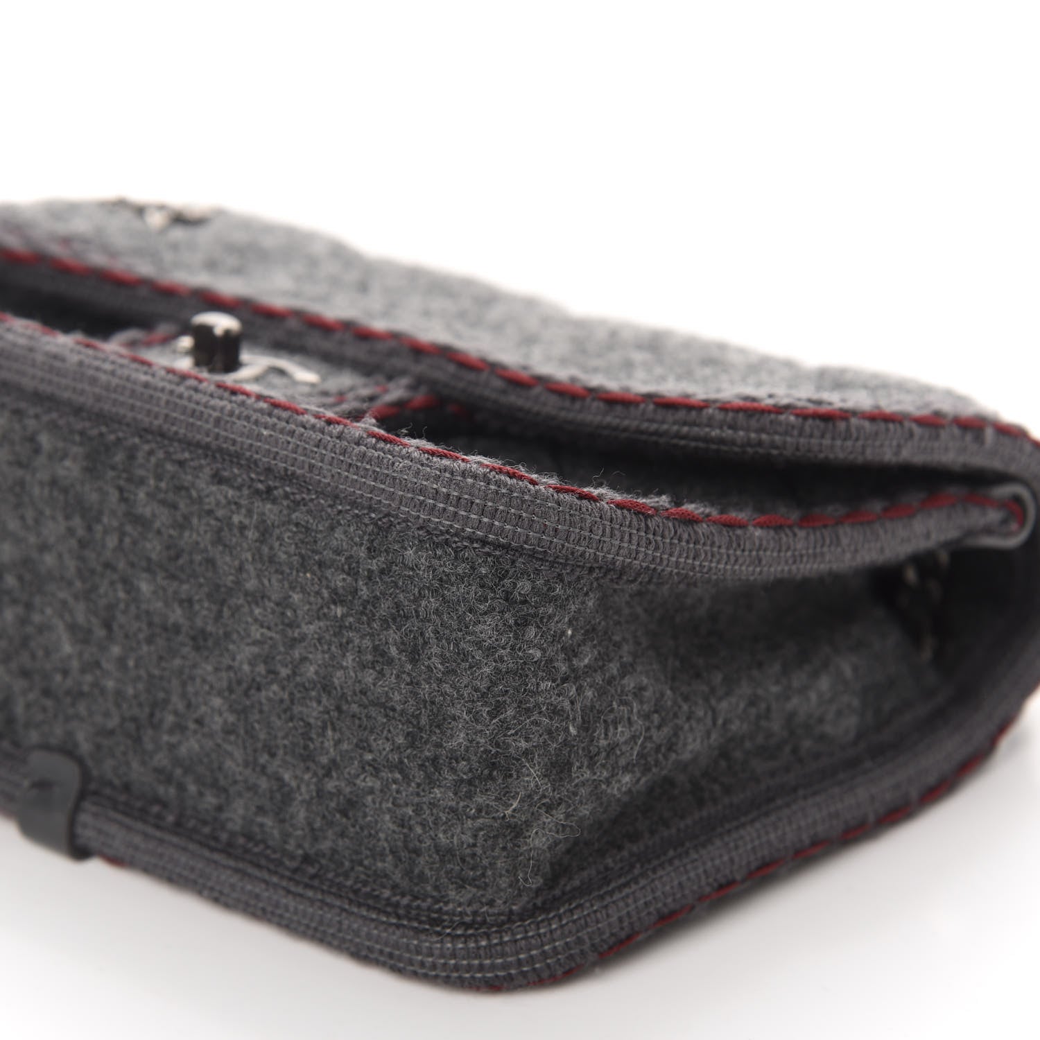 Chanel Wool Quilted Mini Edelweiss Single Flap Grey 8 of 11