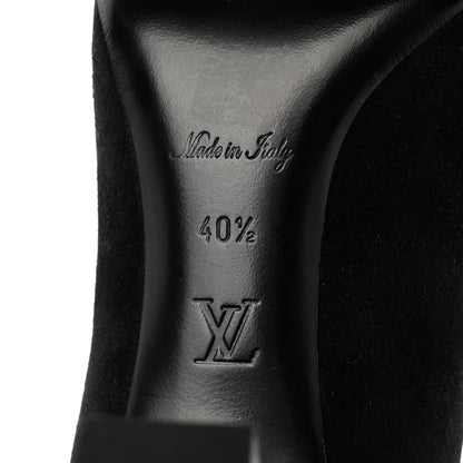 Louis Vuitton Suede Monogram Uniformes Cap Toe Chelsea 75mm Ankle Boots 40.5 Black 8 of 9