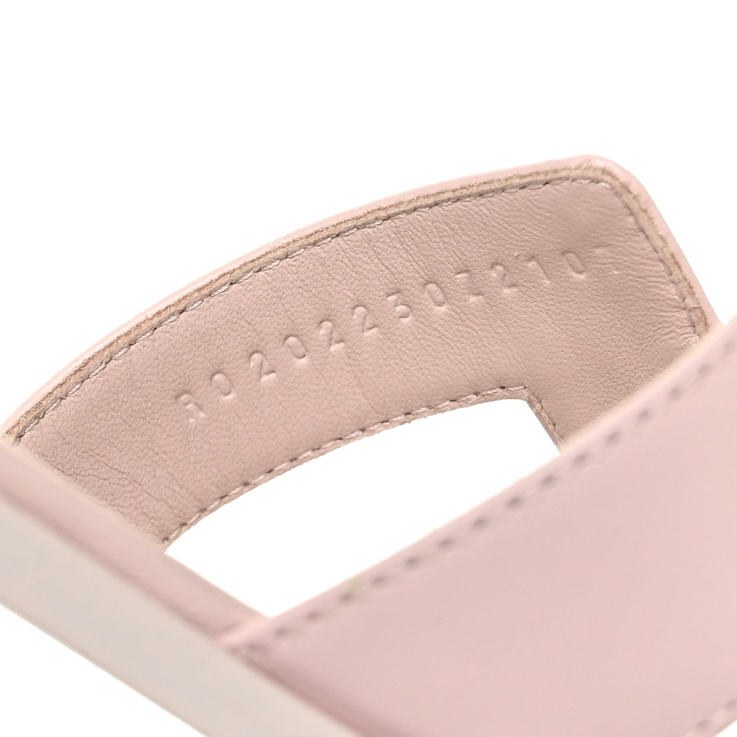 Hermes Box Calfskin Oran Sandals 37.5 Rose Pale 8 of 9