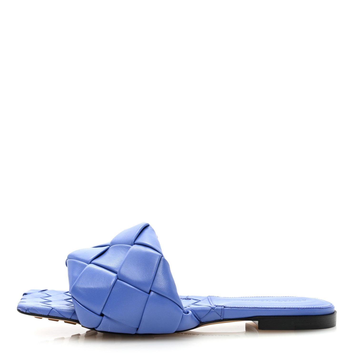 Bottega Veneta Nappa Maxi Intrecciato Lido Flat Sandals 40 Indigo 1 of 7