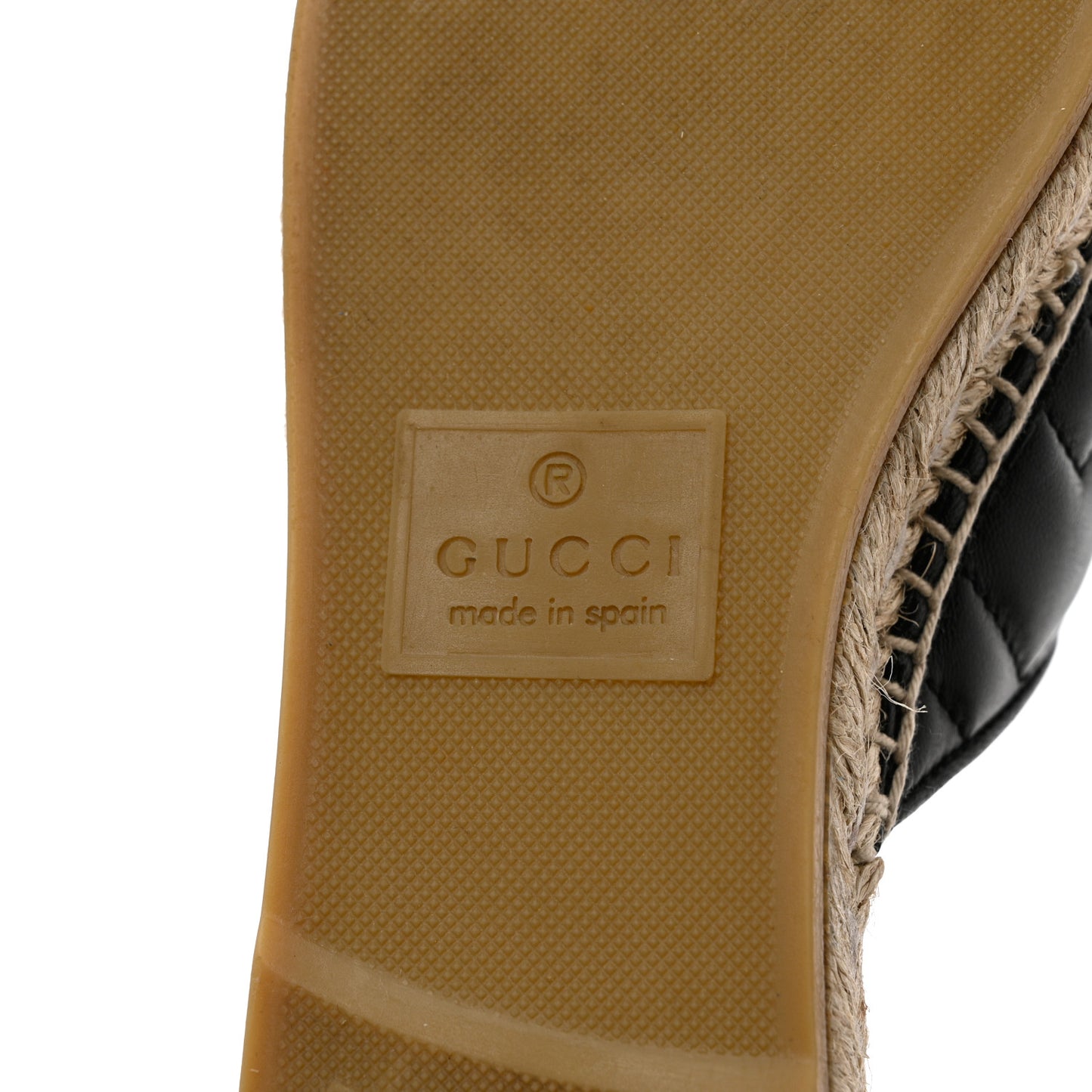 Nappa Matelasse GG Marmont Espadrille Slippers 36 Black