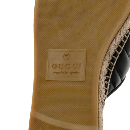 Gucci Nappa Matelasse GG Marmont Espadrille Slippers 36 Black 8 of 10