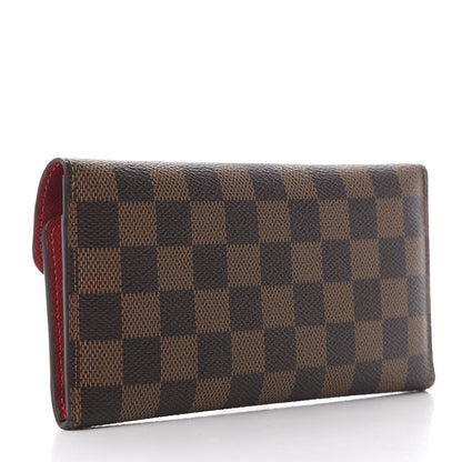 Louis Vuitton Damier Ebene Josephine Wallet Red 3 of 10