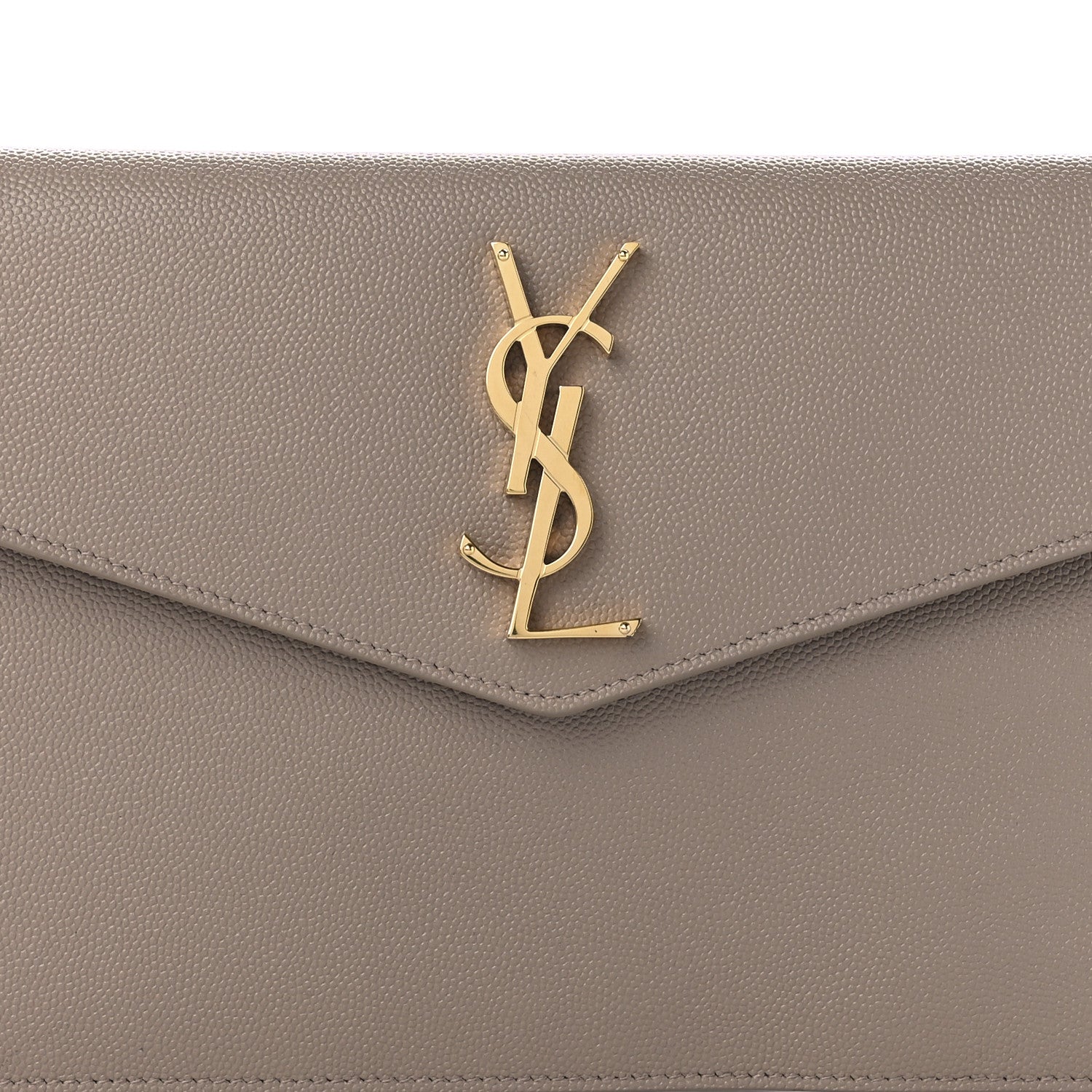 Saint Laurent Grain De Poudre Uptown Pouch Dark Beige 7 of 8